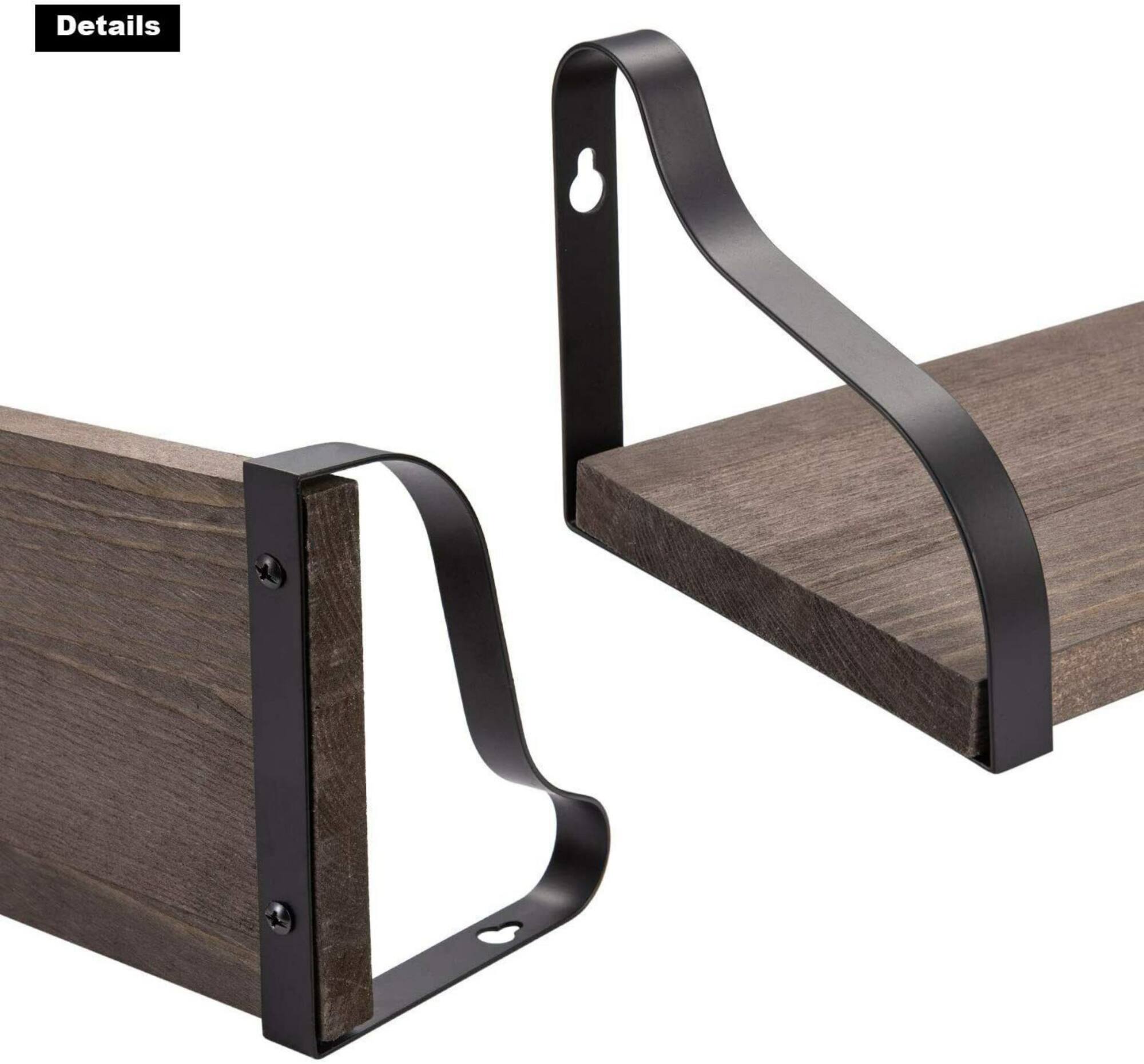 Rustic Wood Floating Wall Shelves Set